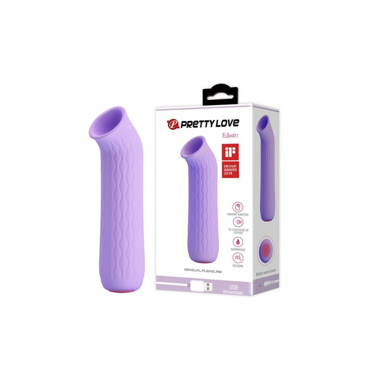 Вакуумный стимулятор клитора Edwin лавандовый
