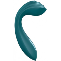 Перезаряжаемый смарт-массажер Satisfyer Mini Wand-er+ цвета морской волны