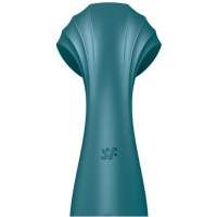 Перезаряжаемый смарт-массажер Satisfyer Mini Wand-er+ цвета морской волны