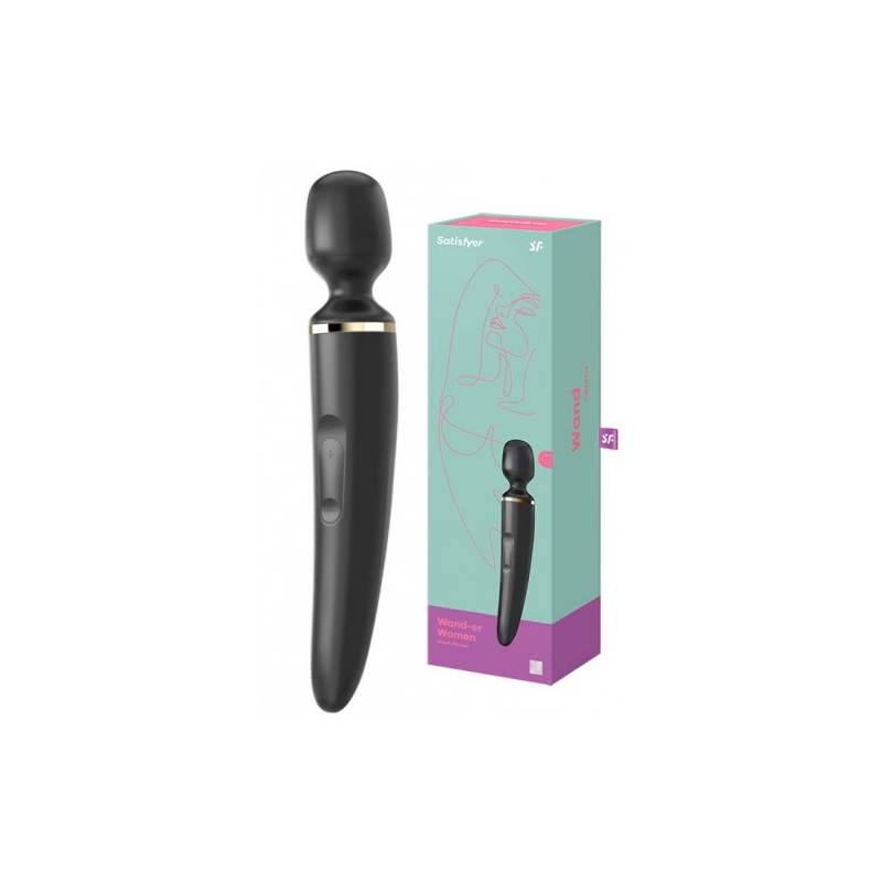 Вибромассажер перезаряжаемый Satisfyer Wand-er Women черный ДЕФОРМИРОВАННАЯ УПАКОВКА