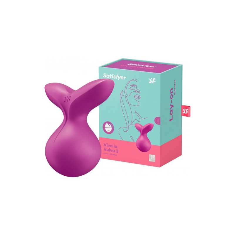 Перезаряжаемый мини-массажер Satisfyer Viva La Vulva 3 малиновый