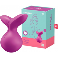 Перезаряжаемый мини-массажер Satisfyer Viva La Vulva 3 малиновый