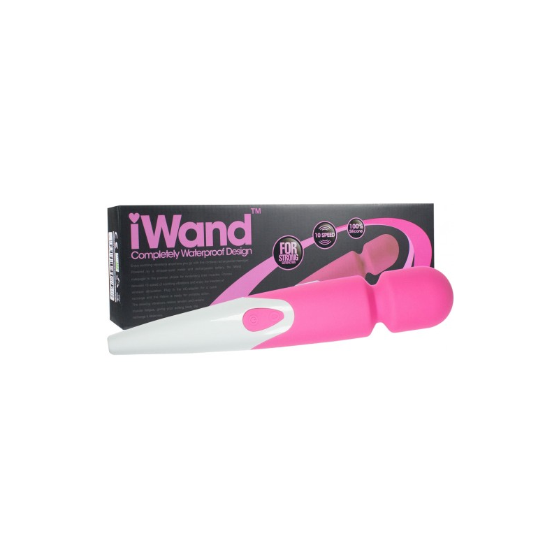 Перезаряжаемый вибромассажер iWand Pink