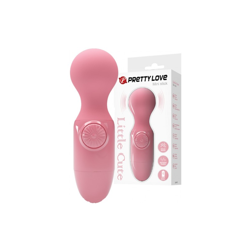 Компактный розовый вибромассажер Pretty Love Mini Stick