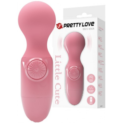 Компактный розовый вибромассажер Pretty Love Mini Stick
