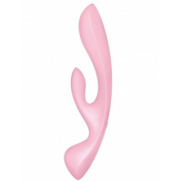 Двусторонний вибратор с клиторальным стимулятором Satisfyer Triple Oh Pink ДЕФОРМИРОВАННАЯ УПАКОВКА