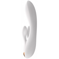 Смарт-вибратор с клиторальным стимулятором Satisfyer Double Flex White