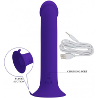 Универсальный фиолетовый вибратор с мощной присоской и пульсацией Murray Youth 19 см