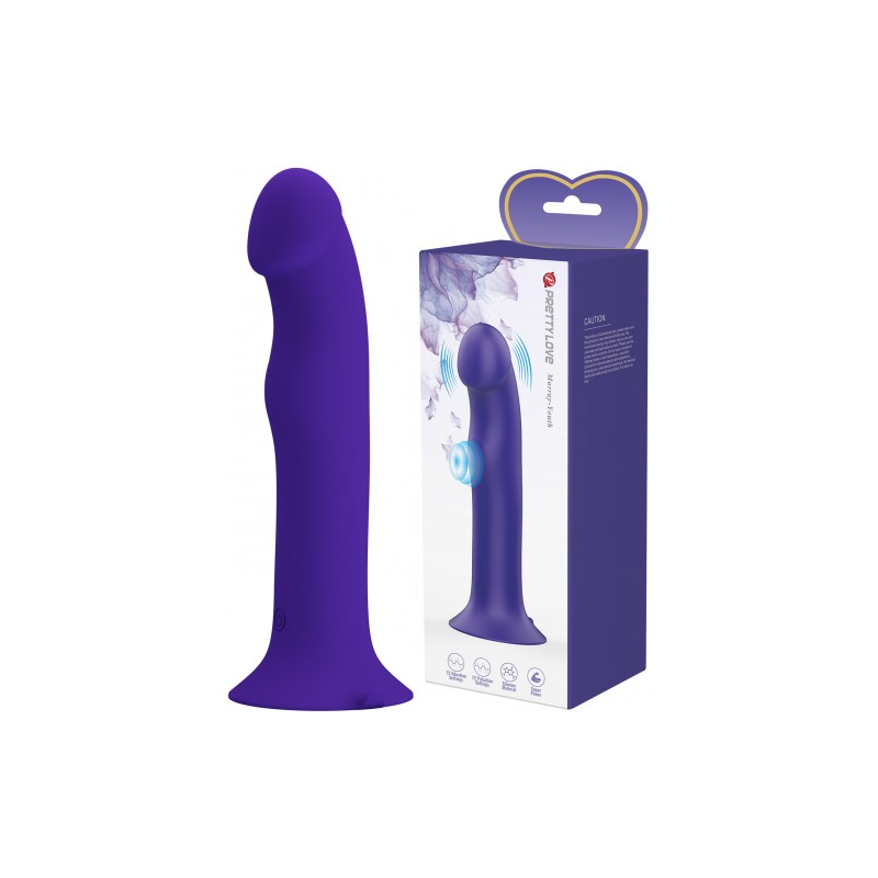 Универсальный фиолетовый вибратор с мощной присоской и пульсацией Murray Youth 19 см