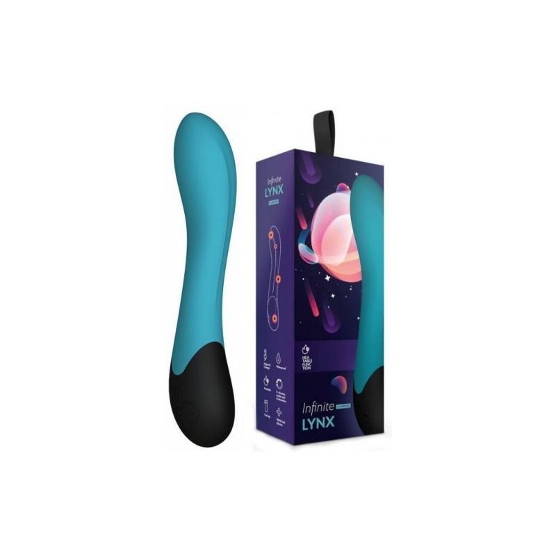 Вибратор Lynx для стимуляции точки G и подогревом цвета морской волны