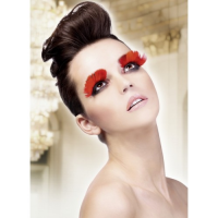 Накладные ресницы красные перья Baci