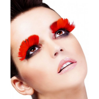 Накладные ресницы красные перья Baci