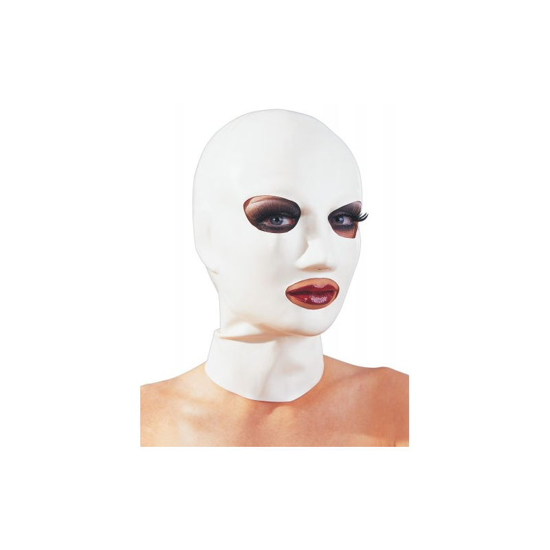 Белая латексная маска для головы