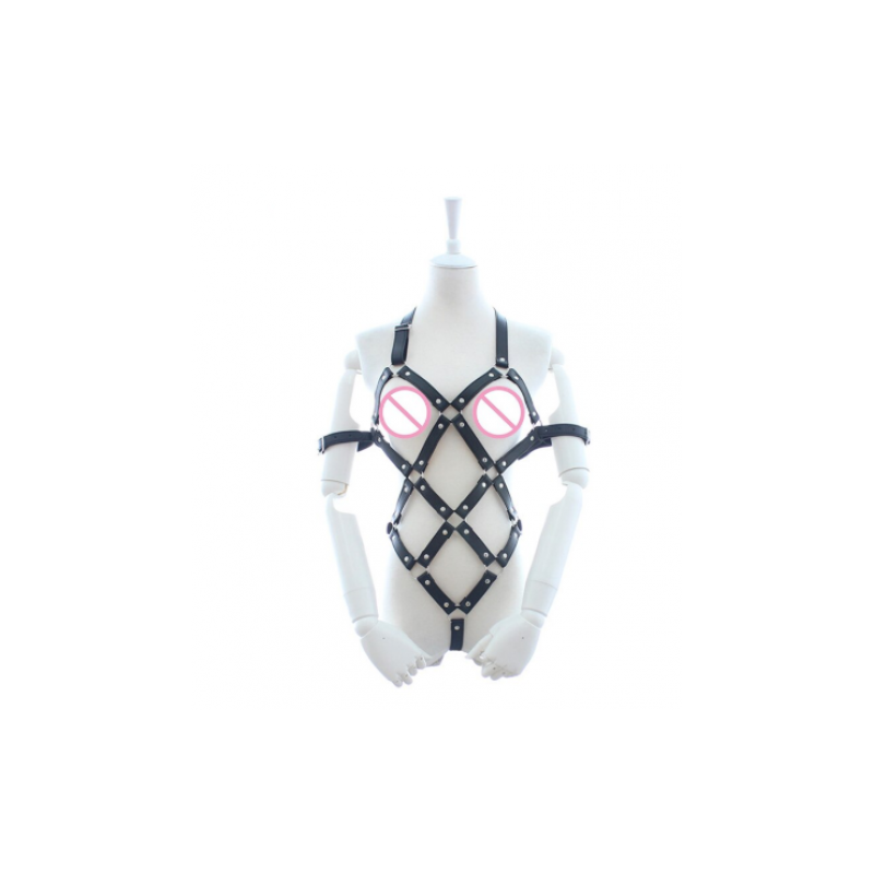 Соблазнительная сбруя с фиксацией рук