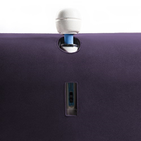 Подушка для любви с отверстием под массажер Liberator R-Axis Magic Wand баклажановый вельвет