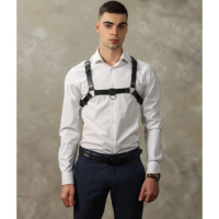 Двусторонняя БДСМ сбруя с заклепками для мужчин