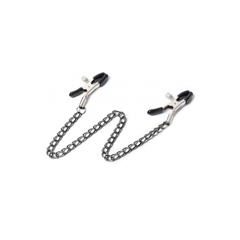 Зажимы для сосков с черной цепочкой