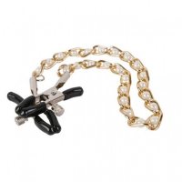 Зажимы с цепочкой Gold and White