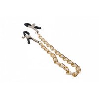 Зажимы с цепочкой Gold and White