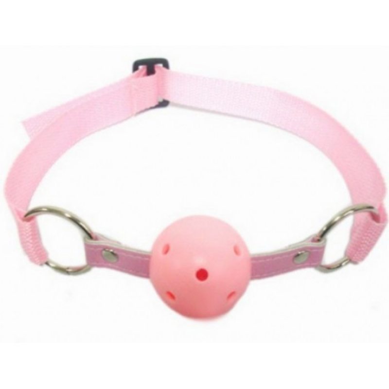 Дышащий мяч-кляп-pink