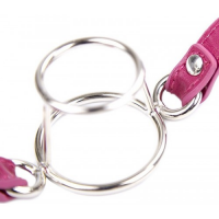 Двойное кольцо-расширитель для рта на розовом ремешке