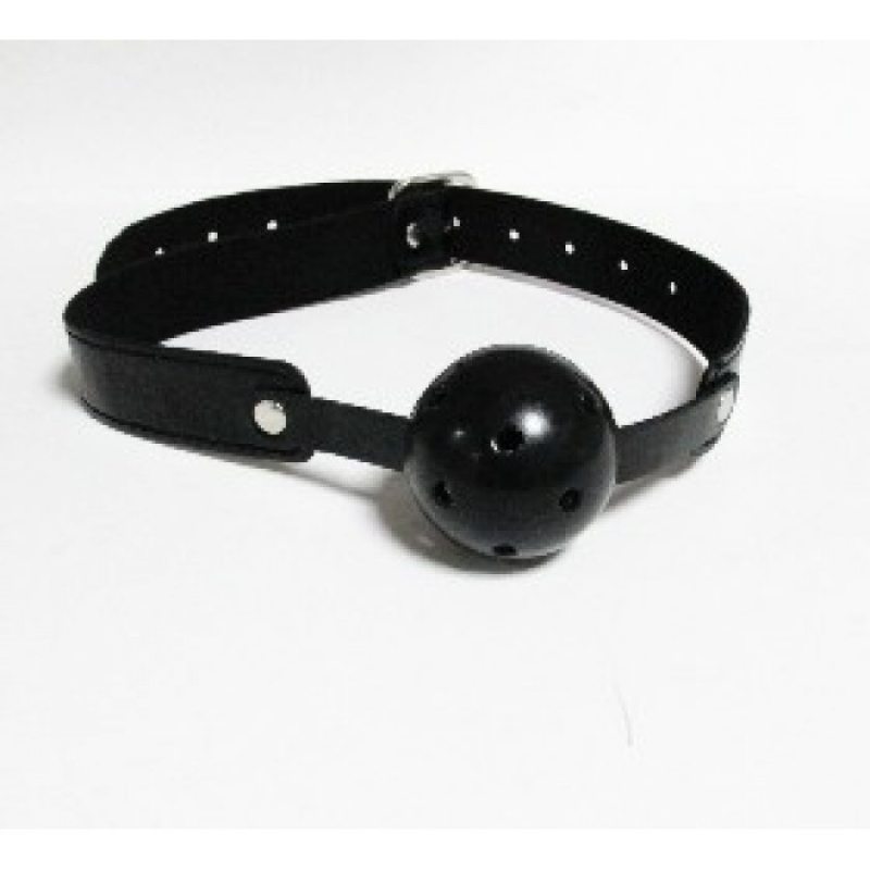 Дышащий мяч-кляп-black