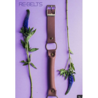 Коричневый кляп-трензель из натуральной кожи Lora Brown