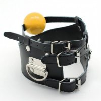 Ошейник с кляпом и поводком