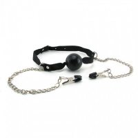 Кляп FF Ball Gag and Nipple Clamp