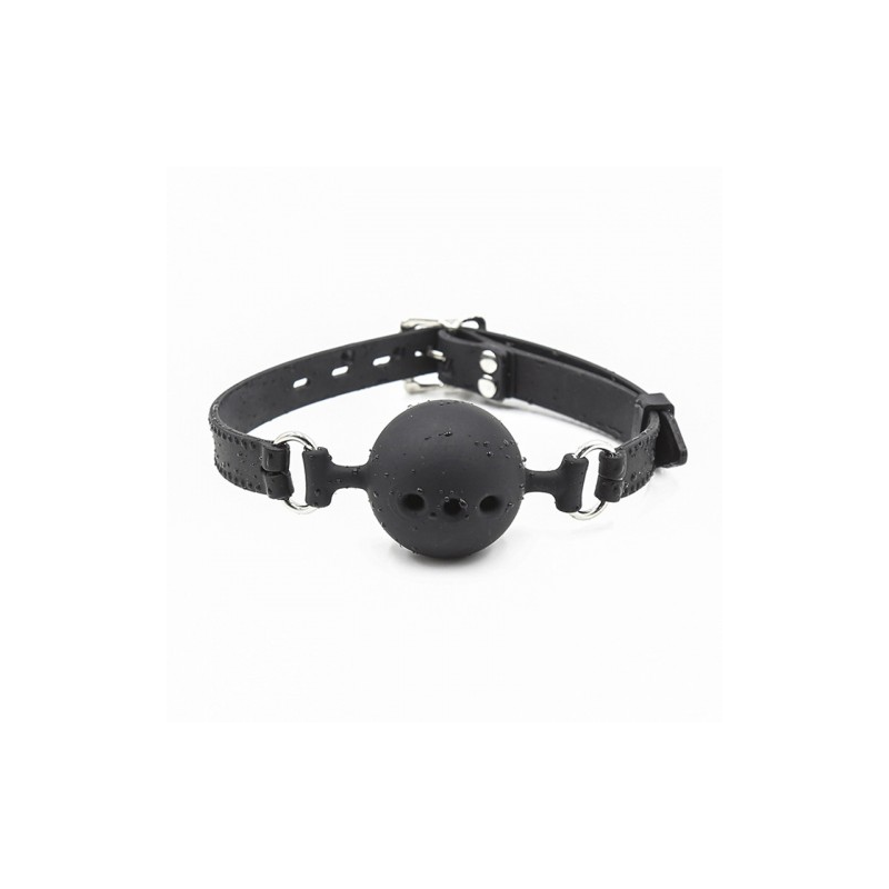 Дышащий силиконовый кляп Plug the ball с диаметром шарика 3 см