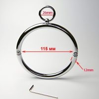 Ошейник стальной с классическими зажимами для сосков