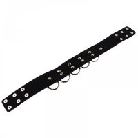 Ошейник БДСМ с металлическими кольцами