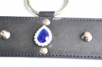 Черный ошейник с поводком на замочке