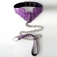 Ошейник с поводком летучая мышь фиолетовый