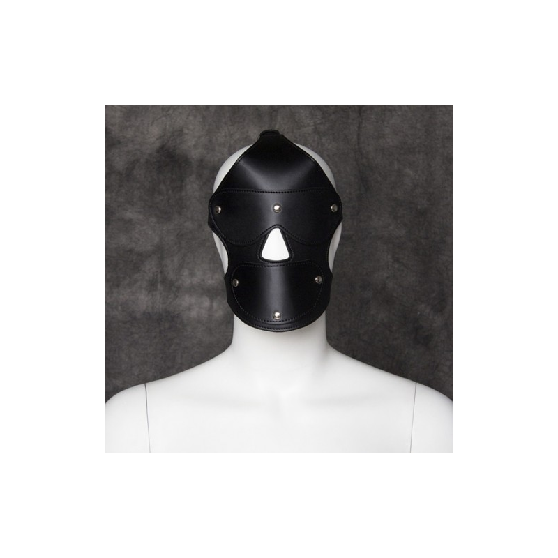 Черная маска с кляпом и с шорами на глаза и рот