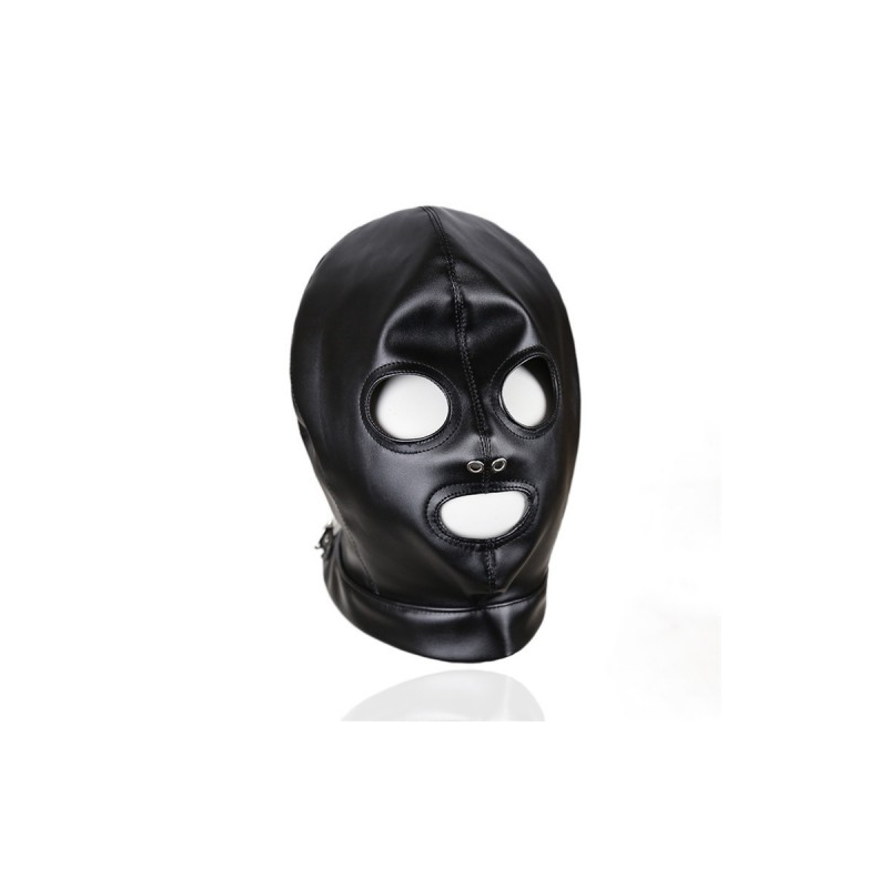 Маска-шлем со шнуровкой черная