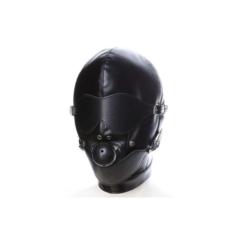 Бондажный шлем с кляпом