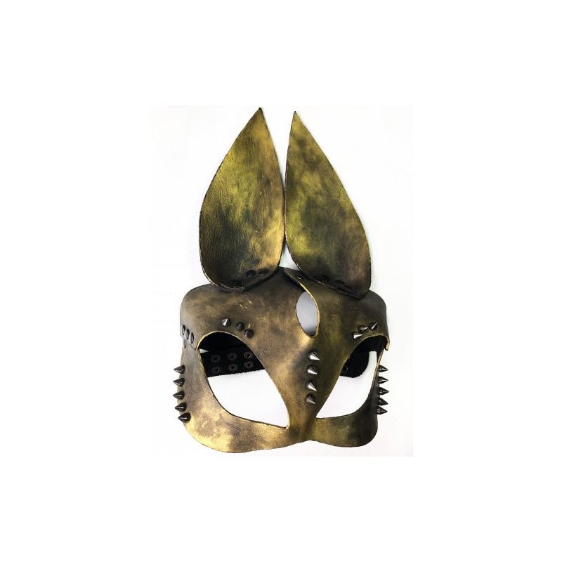 Hand-made маска с ушками зайчика и заклепками