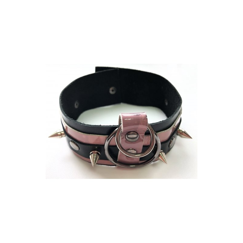 Роскошный ошейник ручной работы с металлическим декором