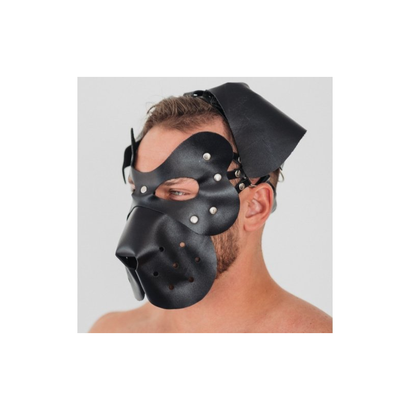 Кожаная маска собаки Пёс