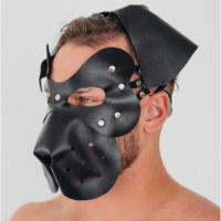 Кожаная маска собаки Пёс