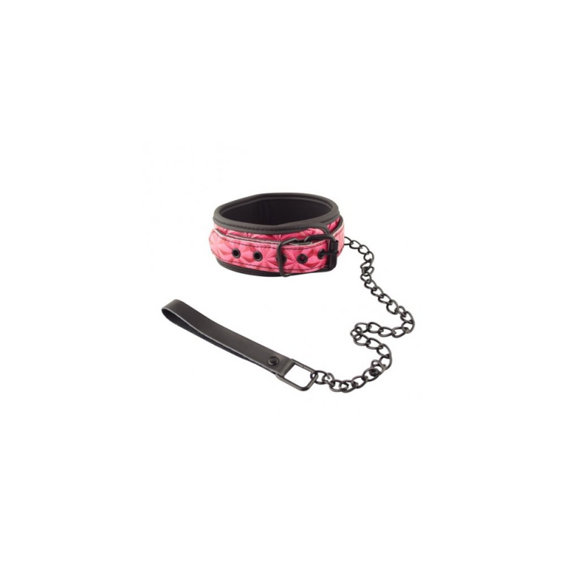 Дизайнерский красный ошейник на поводке Luxury Fetish