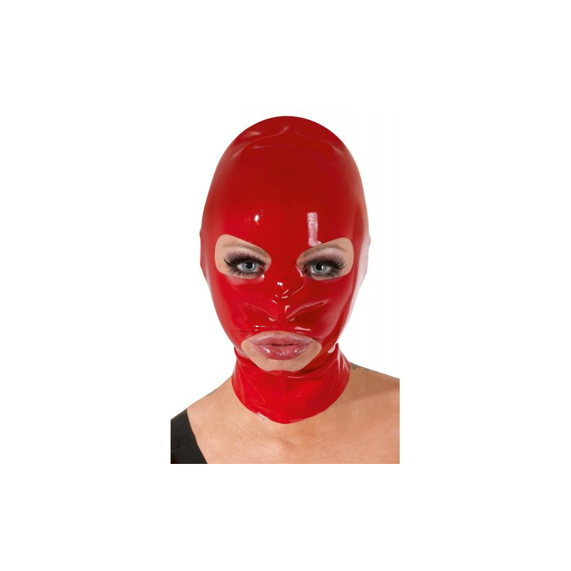 Красная маска из латекса женская