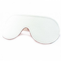 Двухсторонняя маска на глаза из натуральной кожи бело-красная