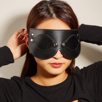 Черная БДСМ маска со съемными шорами на глаза