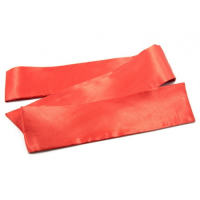 Красная сатиновая маска-лента на глаза