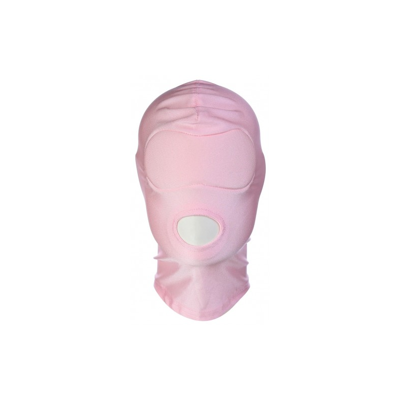 Розовая маска на лицо с прорезью для рта