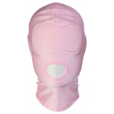 Розовая маска на лицо с прорезью для рта