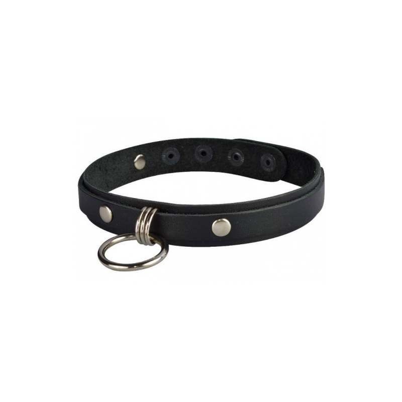 Кожаный чокер с металлическим кольцом Sitabella