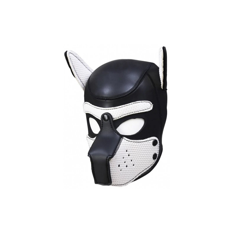 Фетиш-маска собаки Angry Dog L черно-белая